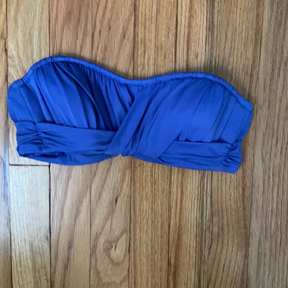J Crew periwinkle strapless bikini top